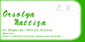 orsolya mattiza business card